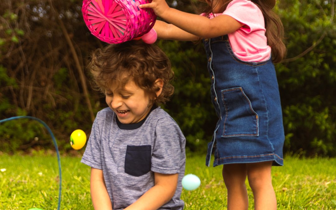 Children having fun at Easter